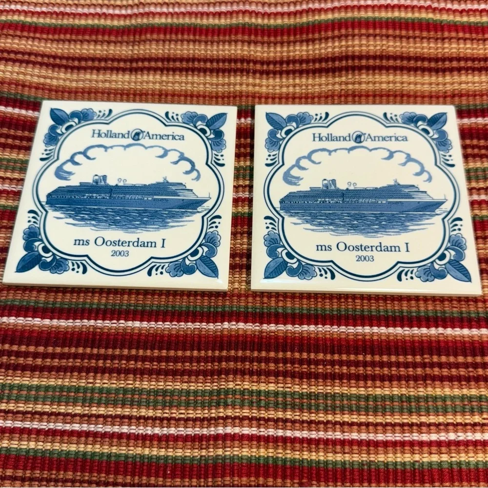Vintage Holland America Coasters Set - ms Oosterdam I 2003